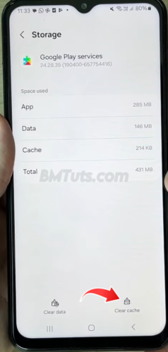 clear cache and data for Google Play Services