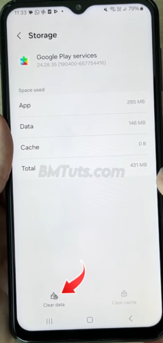 clear cache and data for Google Play Services